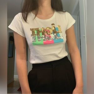 Women's Short Sleeve Graphic Tee - White